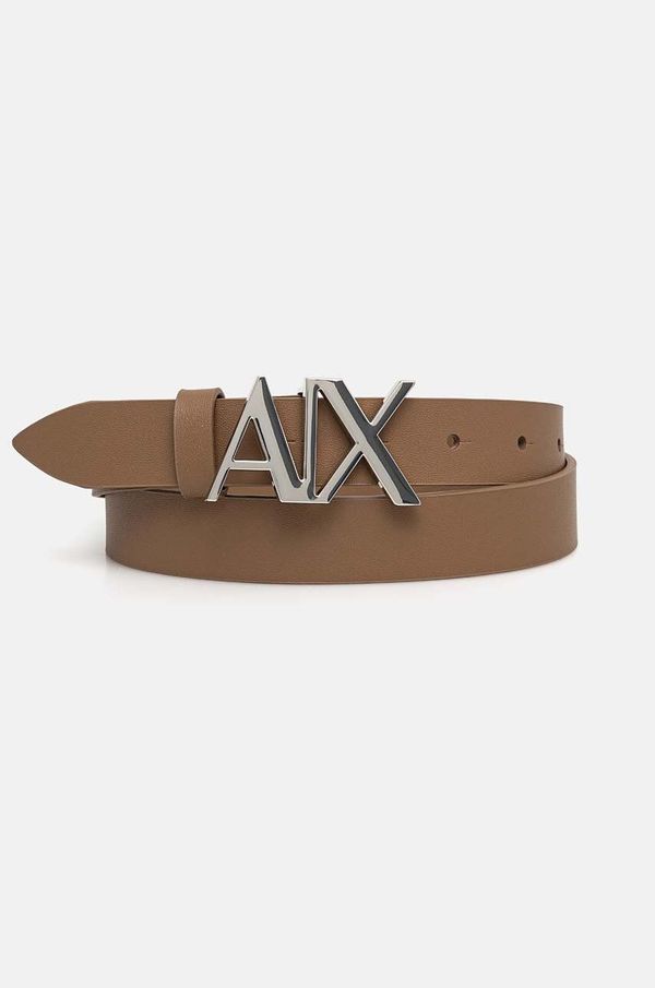 Armani Exchange Kožni remen Armani Exchange za žene, boja: smeđa