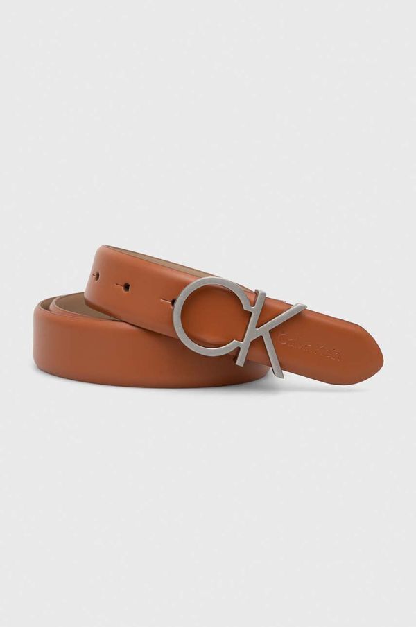Calvin Klein Kožni remen Calvin Klein za žene, boja: smeđa, K60K610157