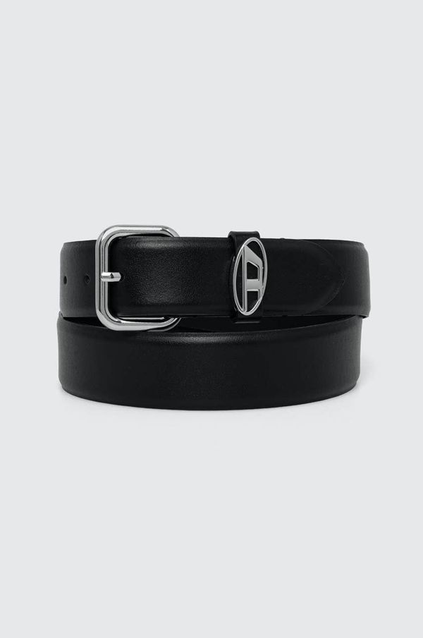 Diesel Kožni remen Diesel B-1DR OVAL D LOOP boja: crna, X10127.P6364