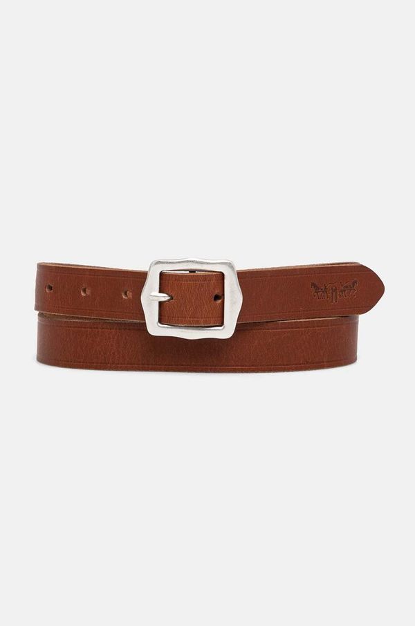 Levi's Kožni remen Levi's za žene, boja: smeđa, D7866-0002