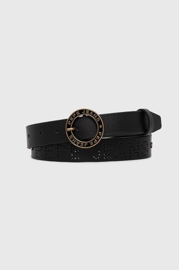 Pepe Jeans Kožni remen Pepe Jeans MARLOWE BELT za žene, boja: crna, PL020850