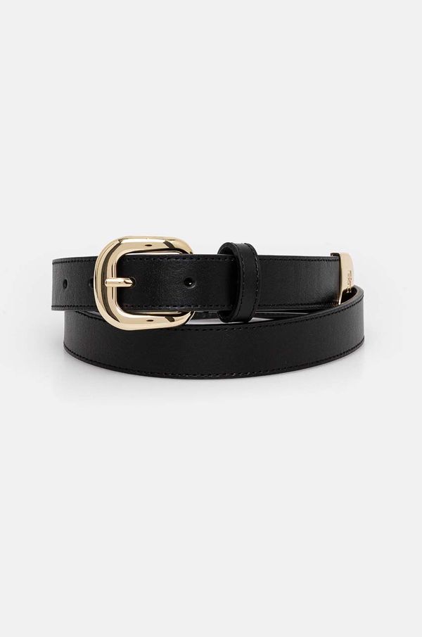 Tommy Hilfiger Kožni remen Tommy Hilfiger za žene, boja: crna, AW0AW16603