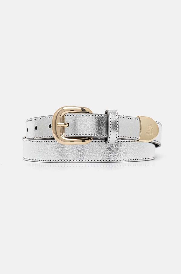 Tommy Hilfiger Kožni remen Tommy Hilfiger za žene, boja: srebrna, AW0AW16597