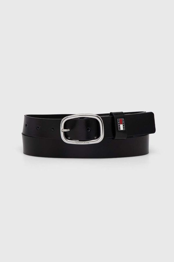 Tommy Jeans Kožni remen Tommy Jeans za žene, boja: crna