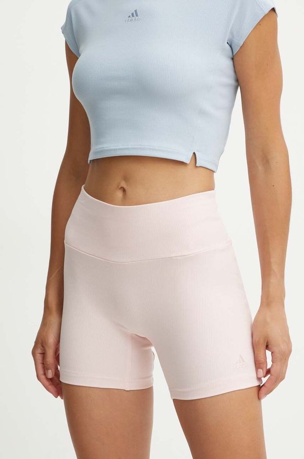 adidas Kratke hlače adidas All SZN za žene, boja: ružičasta, bez uzorka, visoki struk, IY6743