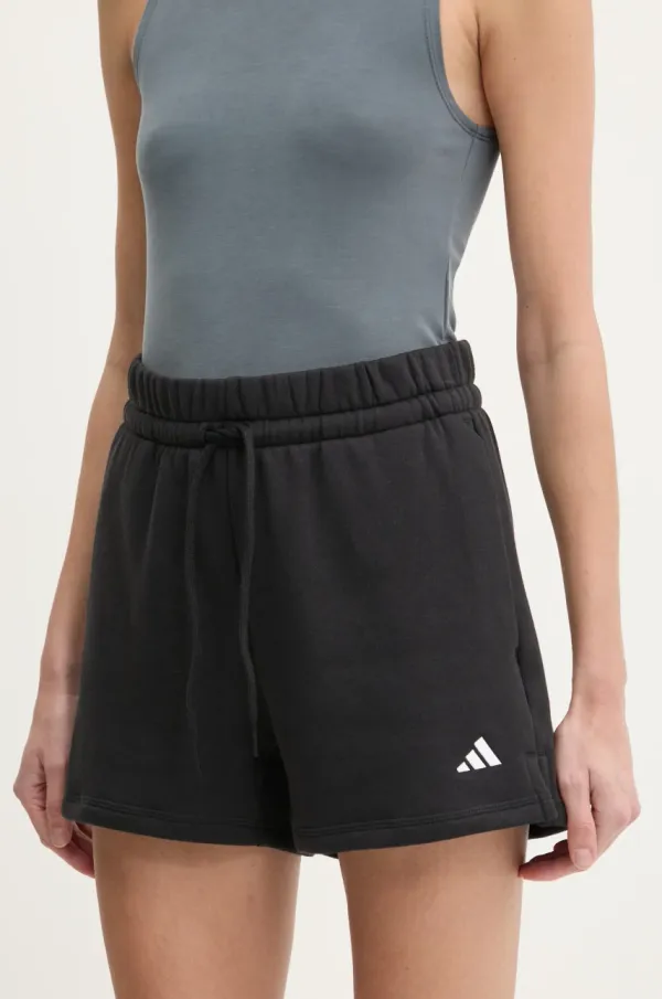adidas Kratke hlače adidas Essentials za žene, boja: crna, bez uzorka, visoki struk, JC5925