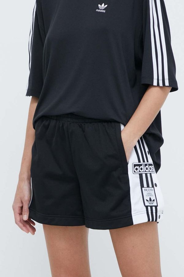 adidas Originals Kratke hlače adidas Originals Adibreak za žene, boja: crna, s aplikacijom, visoki struk, IU2518