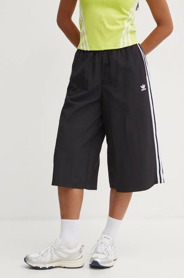 adidas Originals Kratke hlače adidas Originals za žene, boja: crna, s uzorkom, visoki struk, JM9288