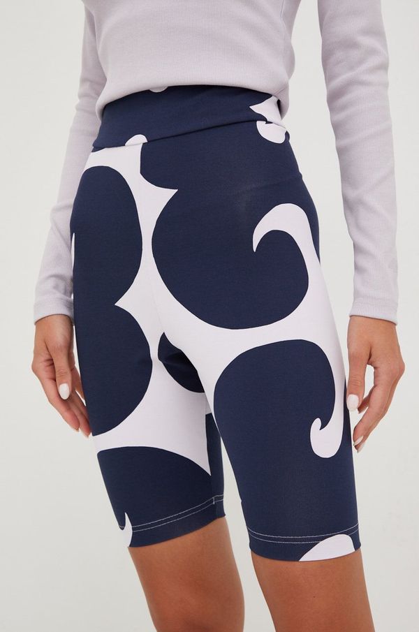 adidas Performance Kratke hlače adidas Performance Marimekko za žene, boja: tamno plava, s uzorkom, visoki struk