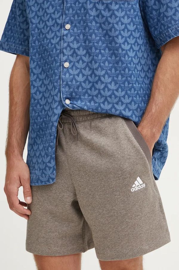 adidas Kratke hlače adidas za muškarce, boja: smeđa, melanž, IY6612