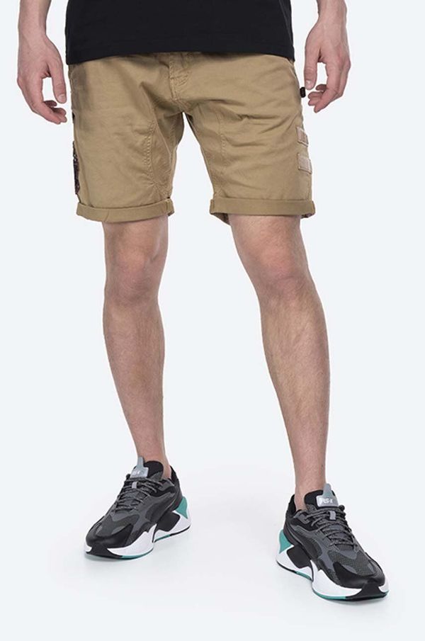 Alpha Industries Kratke hlače Alpha Industries Kerosene Patch za muškarce, boja: bež, 116212.14-beige