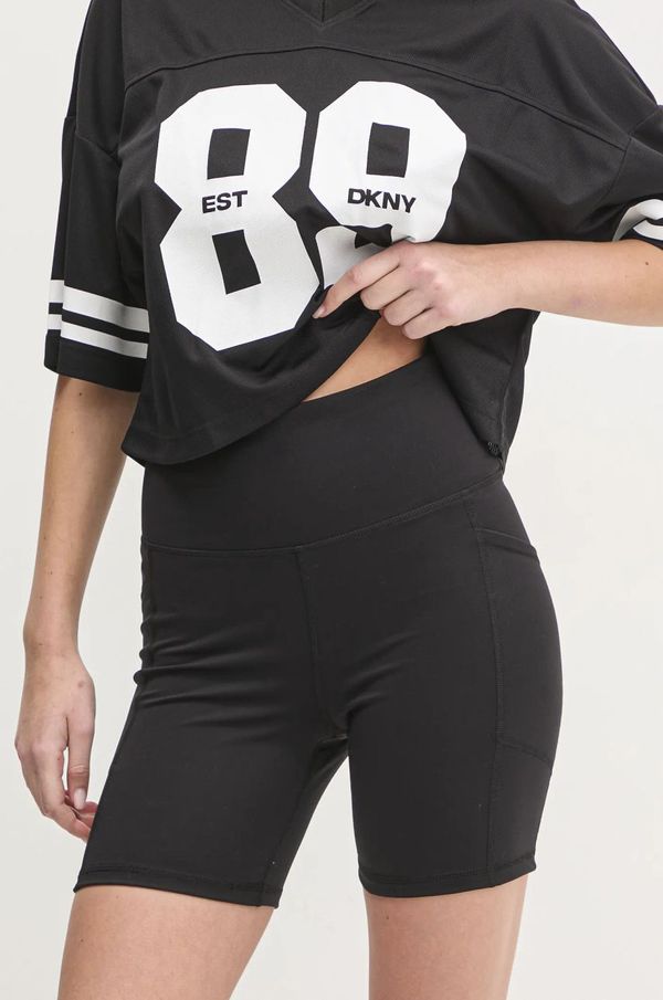 DKNY Kratke hlače Dkny za žene, boja: crna, bez uzorka, visoki struk, DP5S5088