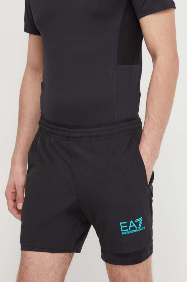 EA7 Emporio Armani Kratke hlače EA7 Emporio Armani za muškarce, boja: crna
