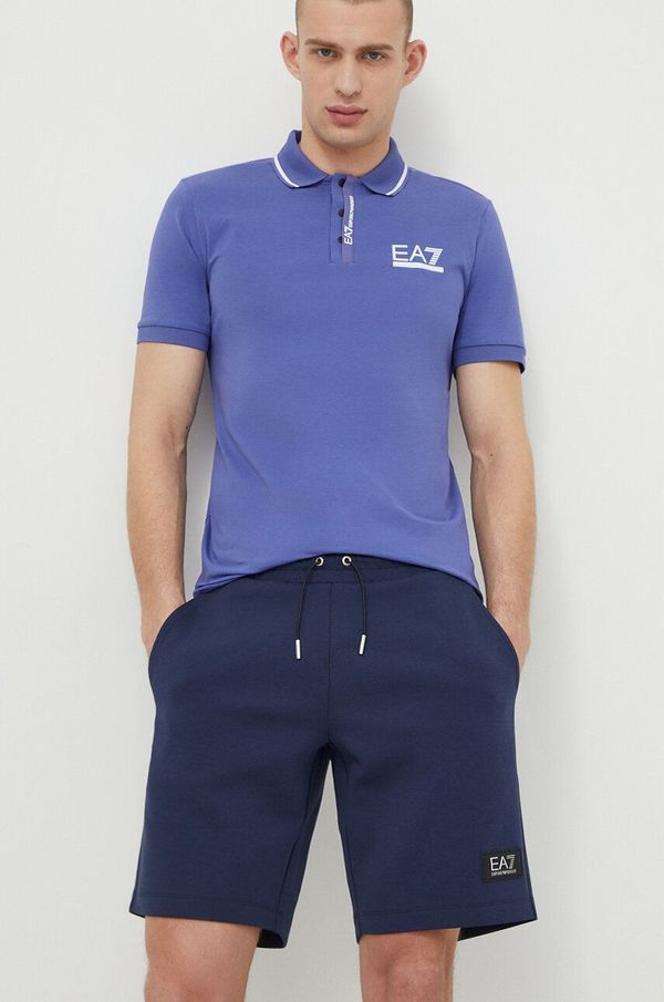 EA7 Emporio Armani Kratke hlače EA7 Emporio Armani za muškarce, boja: tamno plava