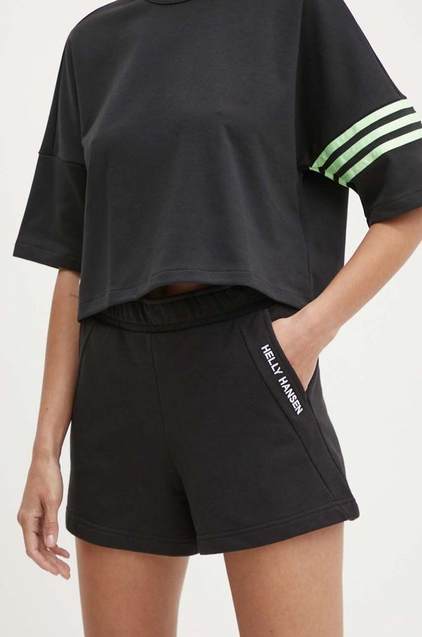Helly Hansen Kratke hlače Helly Hansen za žene, boja: crna, s tiskom, visoki struk, 54081