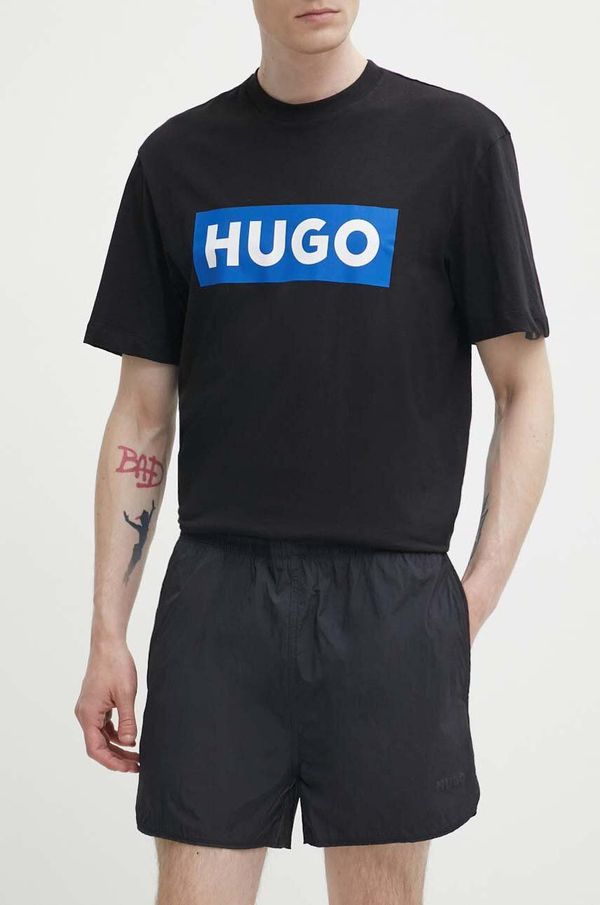 Hugo Kratke hlače HUGO za muškarce, boja: crna, 50511160