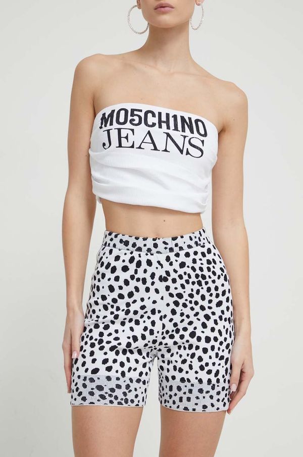 Moschino Jeans Kratke hlače Moschino Jeans za žene, s uzorkom, visoki struk