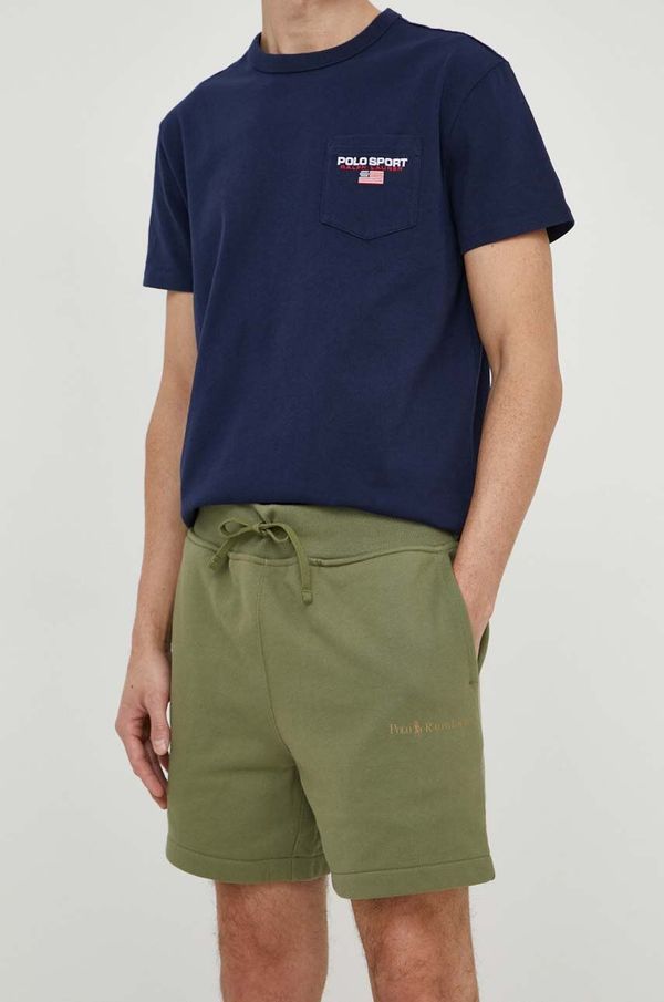 Polo Ralph Lauren Kratke hlače Polo Ralph Lauren za muškarce, boja: zelena
