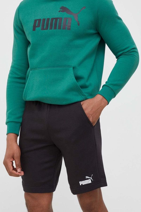 Puma Kratke hlače Puma za muškarce, boja: crna, melanž, 586766