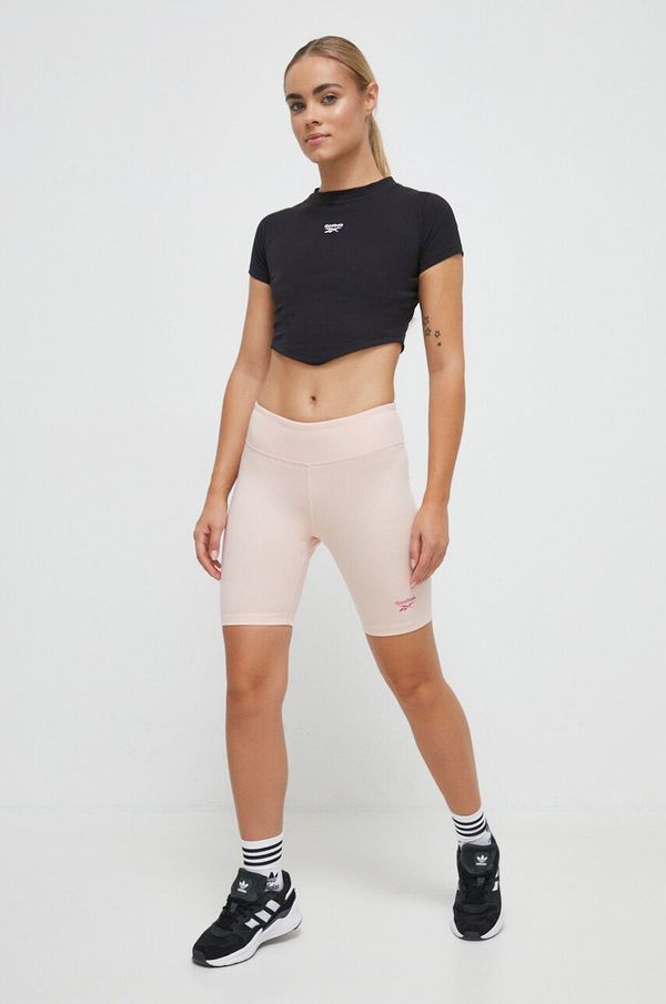 Reebok Kratke hlače Reebok za žene, boja: ružičasta, bez uzorka, visoki struk