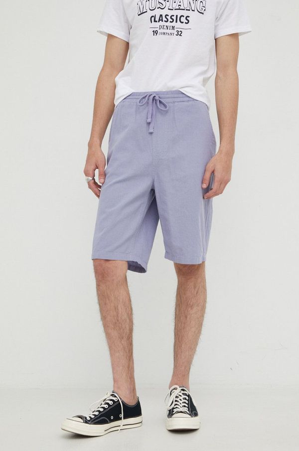 Lee Kratke hlače s dodatkom lana Lee Relaxed Drawstring S Misty Lilac za muškarce, boja: ljubičasta
