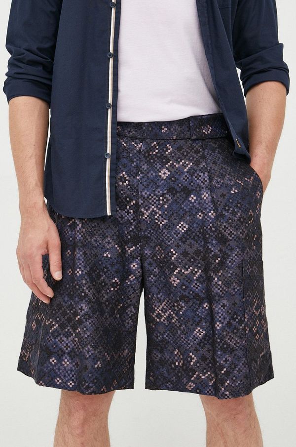 Emporio Armani Kratke hlače s dodatkom vune Emporio Armani za muškarce, boja: tamno plava