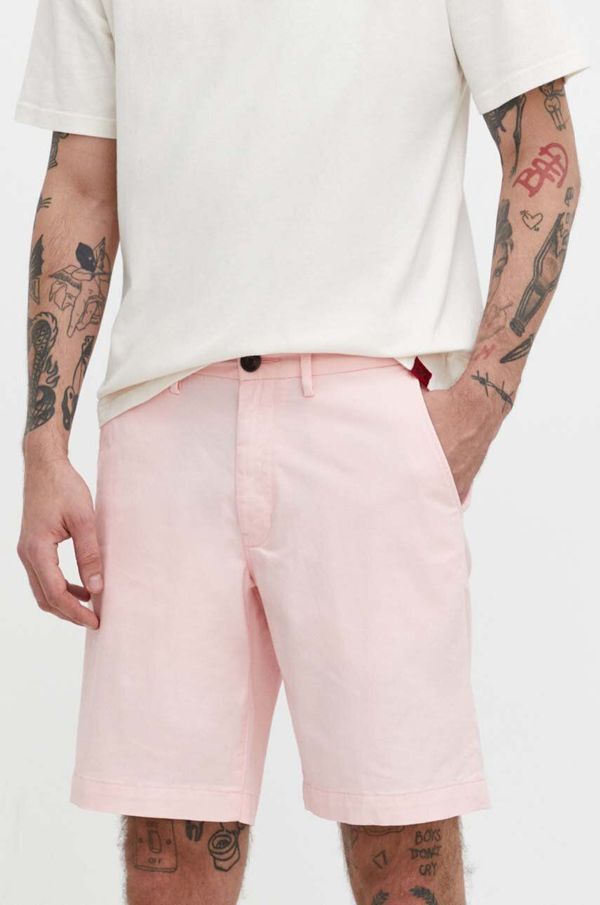 Superdry Kratke hlače Superdry za muškarce, boja: ružičasta