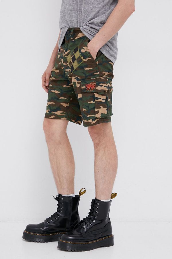 Superdry Kratke hlače Superdry za muškarce, boja: zelena