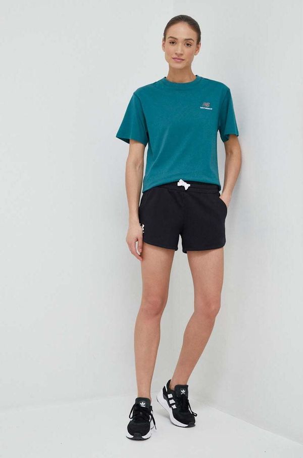 Under Armour Kratke hlače Under Armour za žene, boja: crna, melanž, visoki struk