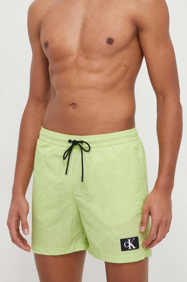 Calvin Klein Kratke hlače za kupanje Calvin Klein boja: zelena, KM0KM00980