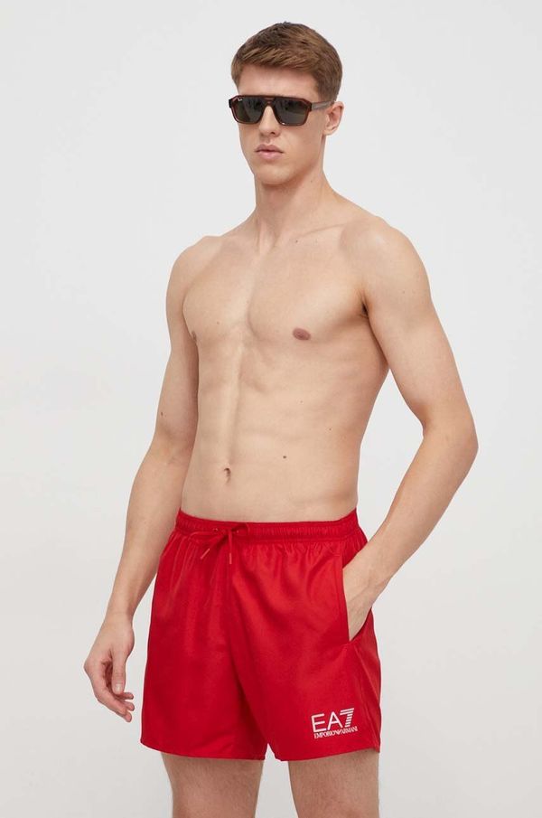 EA7 Emporio Armani Kratke hlače za kupanje EA7 Emporio Armani boja: crvena