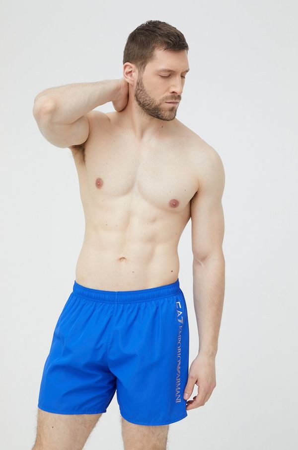 EA7 Emporio Armani Kratke hlače za kupanje EA7 Emporio Armani boja: plava