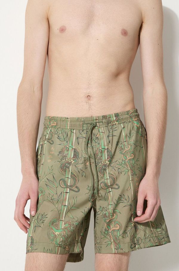 Maharishi Kratke hlače za kupanje Maharishi Dragon Bamboo boja: zelena, 1272.OLIVE