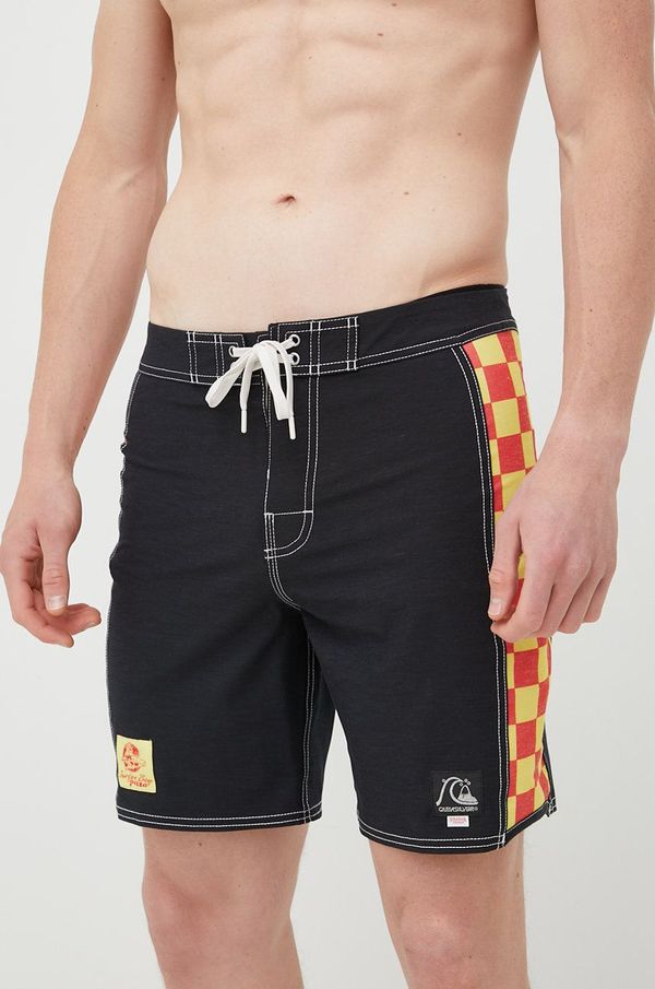 Quiksilver Kratke hlače za kupanje Quiksilver X Stranger Things boja: crna