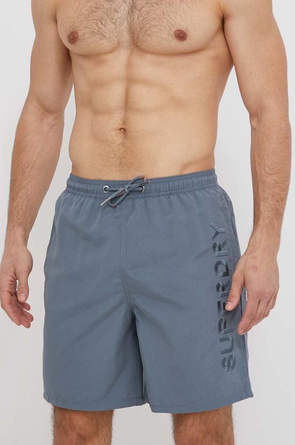 Superdry Kratke hlače za kupanje Superdry boja: siva