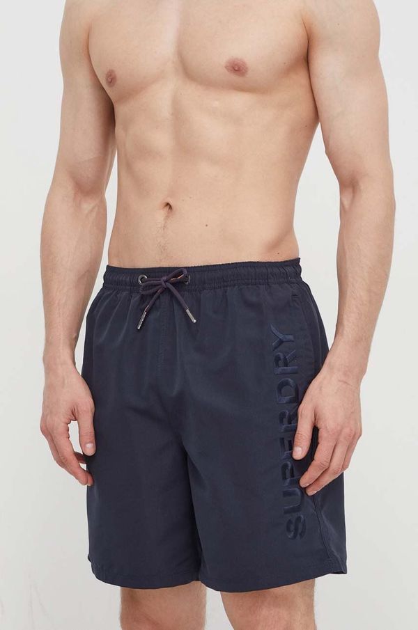 Superdry Kratke hlače za kupanje Superdry boja: tamno plava