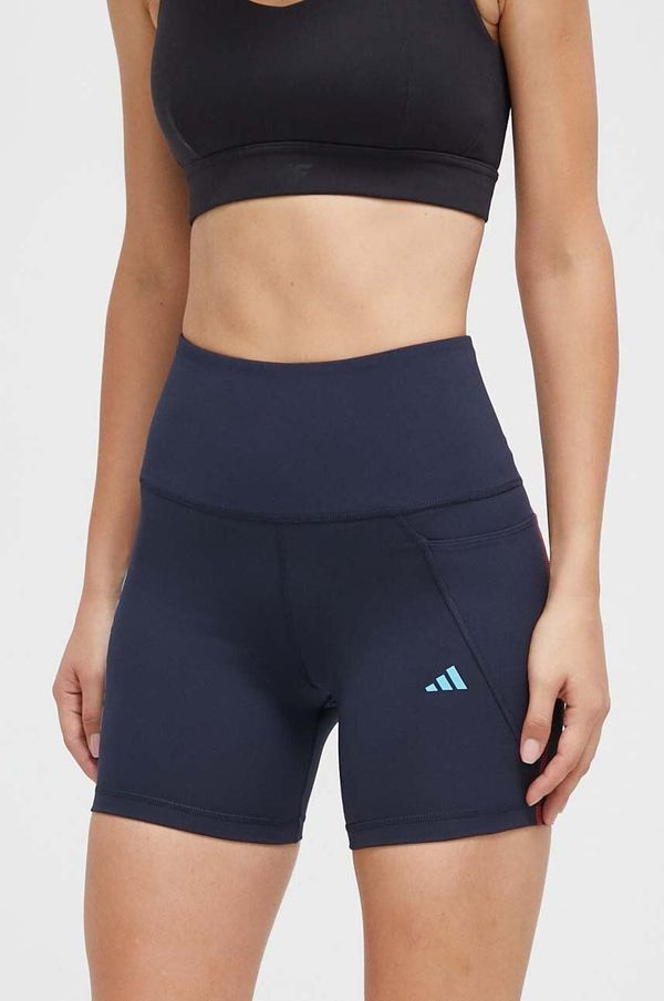 adidas Performance Kratke hlače za trčanje adidas Performance Adizero Lite boja: tamno plava, s tiskom, visoki struk