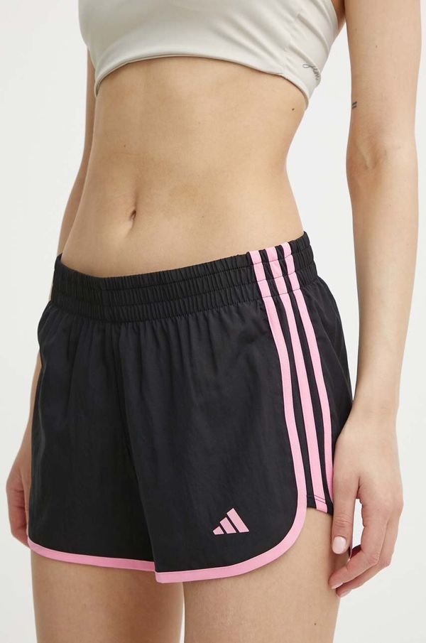 adidas Performance Kratke hlače za trčanje adidas Performance Marathon 20 boja: crna, s aplikacijom, srednje visoki struk, IN1531