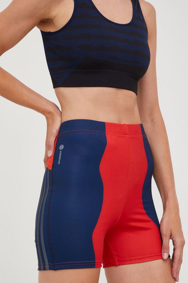 adidas Performance Kratke hlače za trčanje adidas Performance Marimekko za žene, boja: crvena, s uzorkom, visoki struk