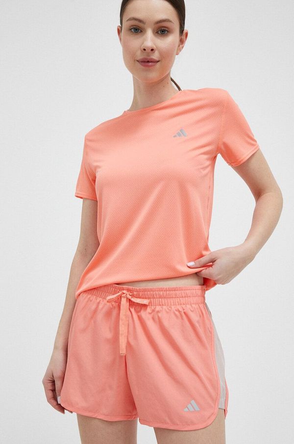 adidas Performance Kratke hlače za trčanje adidas Performance Run It boja: narančasta, s tiskom, srednje visoki struk