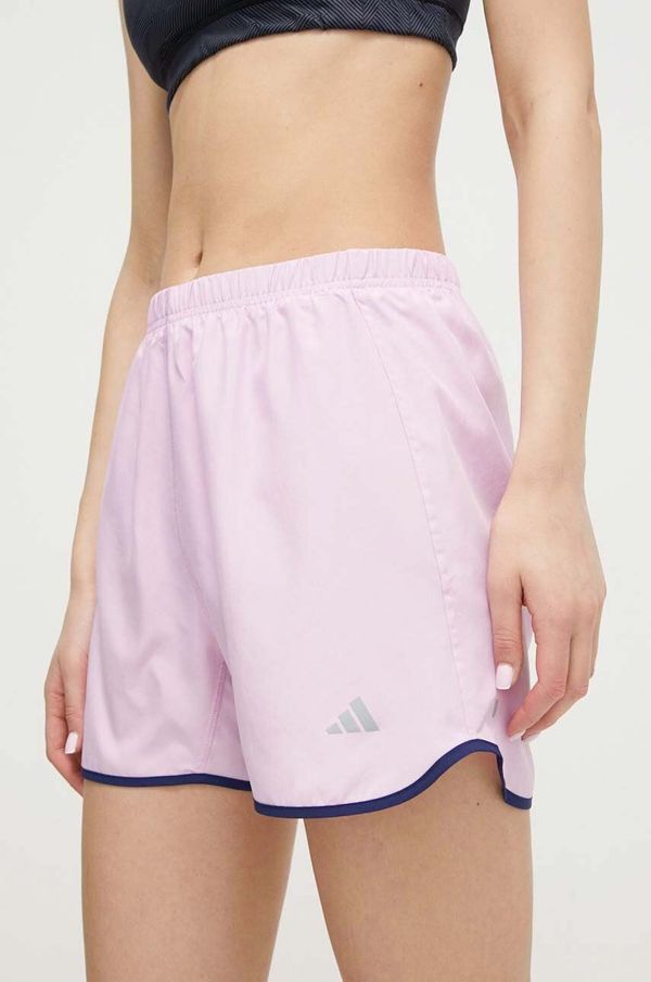 adidas Performance Kratke hlače za trčanje adidas Performance Run It boja: ružičasta, s tiskom, visoki struk