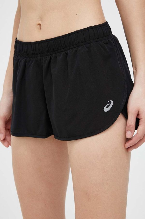 Asics Kratke hlače za trčanje Asics Core Split boja: crna, glatki materijal, srednje visoki struk