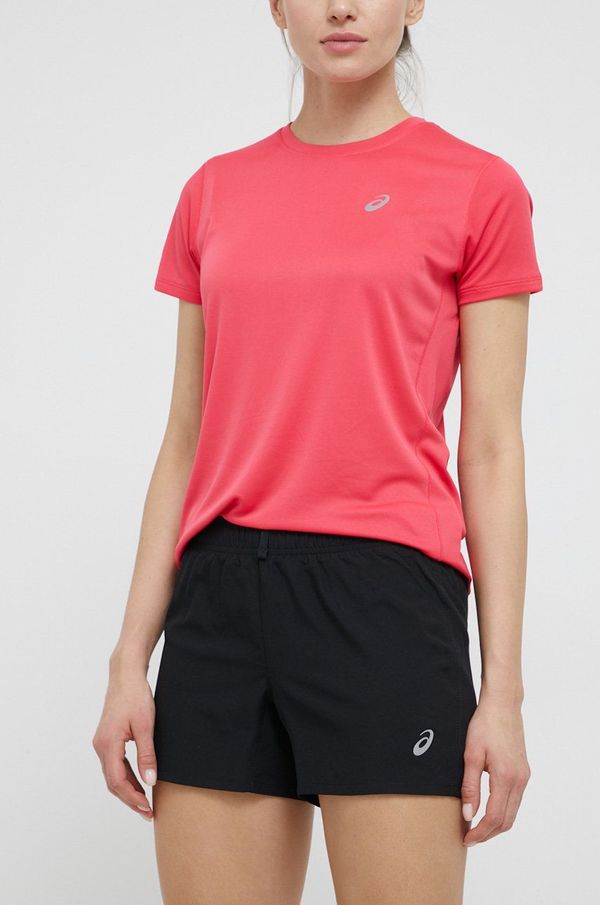 Asics Kratke hlače za trčanje Asics za žene, boja: crna, glatke, srednje visoki struk