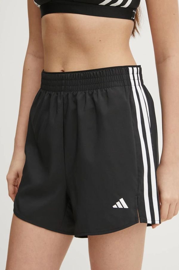 adidas Performance Kratke hlače za trening adidas Performance 3 Stripes boja: crna, s aplikacijom, visoki struk, JF4359