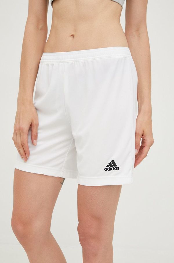 adidas Performance Kratke hlače za trening adidas Performance Entrada 22 za žene, boja: bijela, glatki materijal, visoki struk