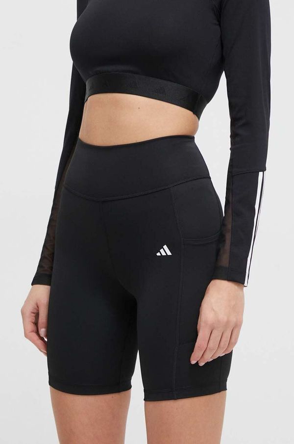 adidas Performance Kratke hlače za trening adidas Performance Optime boja: crna, bez uzorka, visoki struk