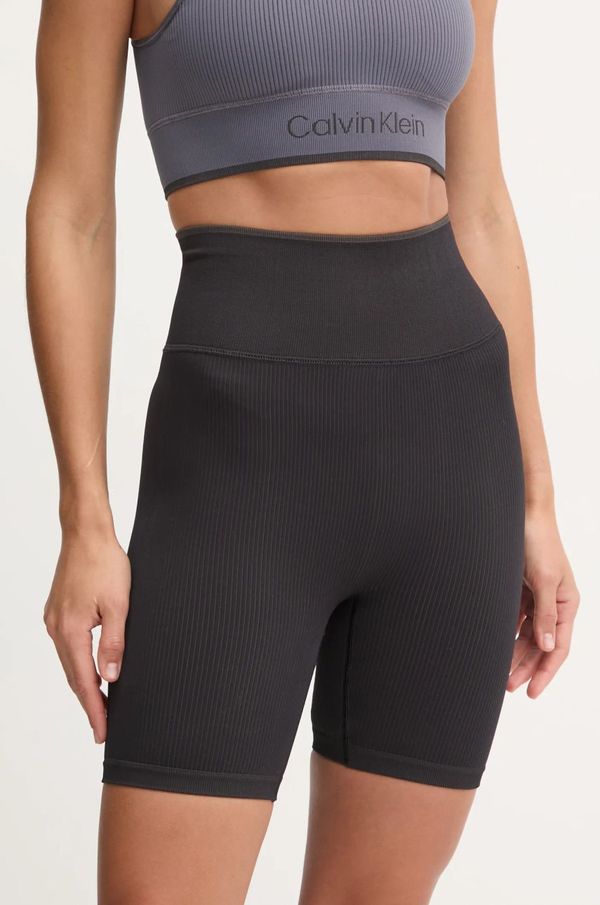 Calvin Klein Performance Kratke hlače za trening Calvin Klein Performance boja: crna, bez uzorka, visoki struk, 00GWS4L735