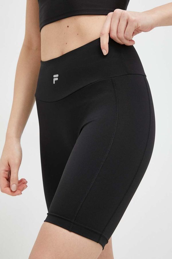 Fila Kratke hlače za trening Fila Rakanda boja: crna, glatki materijal, visoki struk