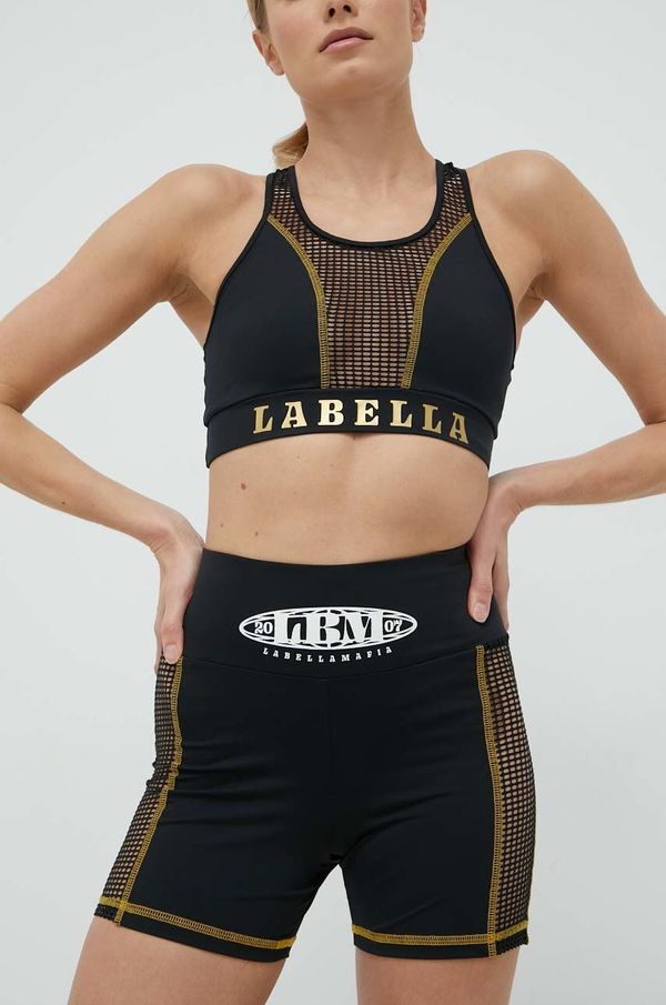 Labellamafia Kratke hlače za trening LaBellaMafia Boxer za žene, boja: crna, s tiskom, visoki struk