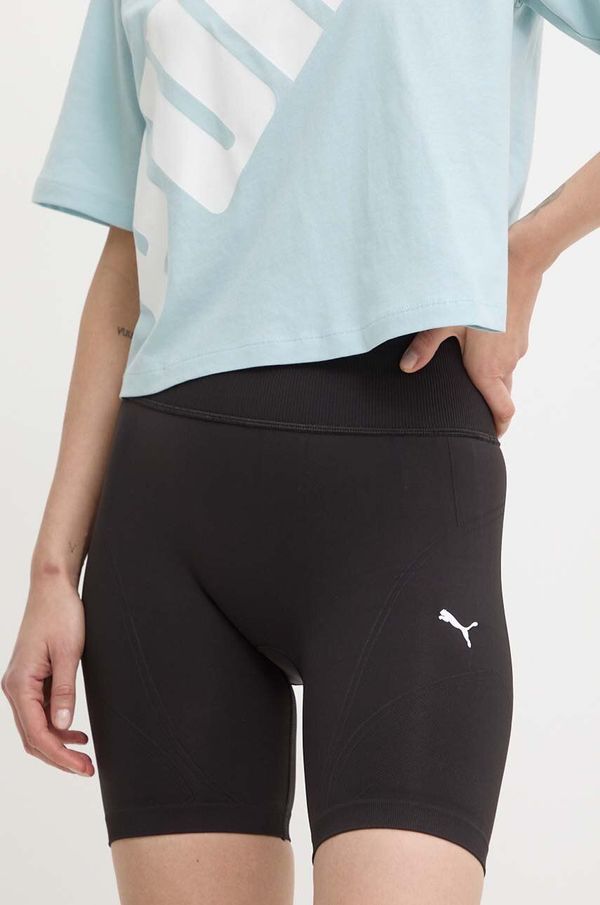 Puma Kratke hlače za trening Puma Shapelux Seamless boja: crna, bez uzorka, visoki struk, 524386